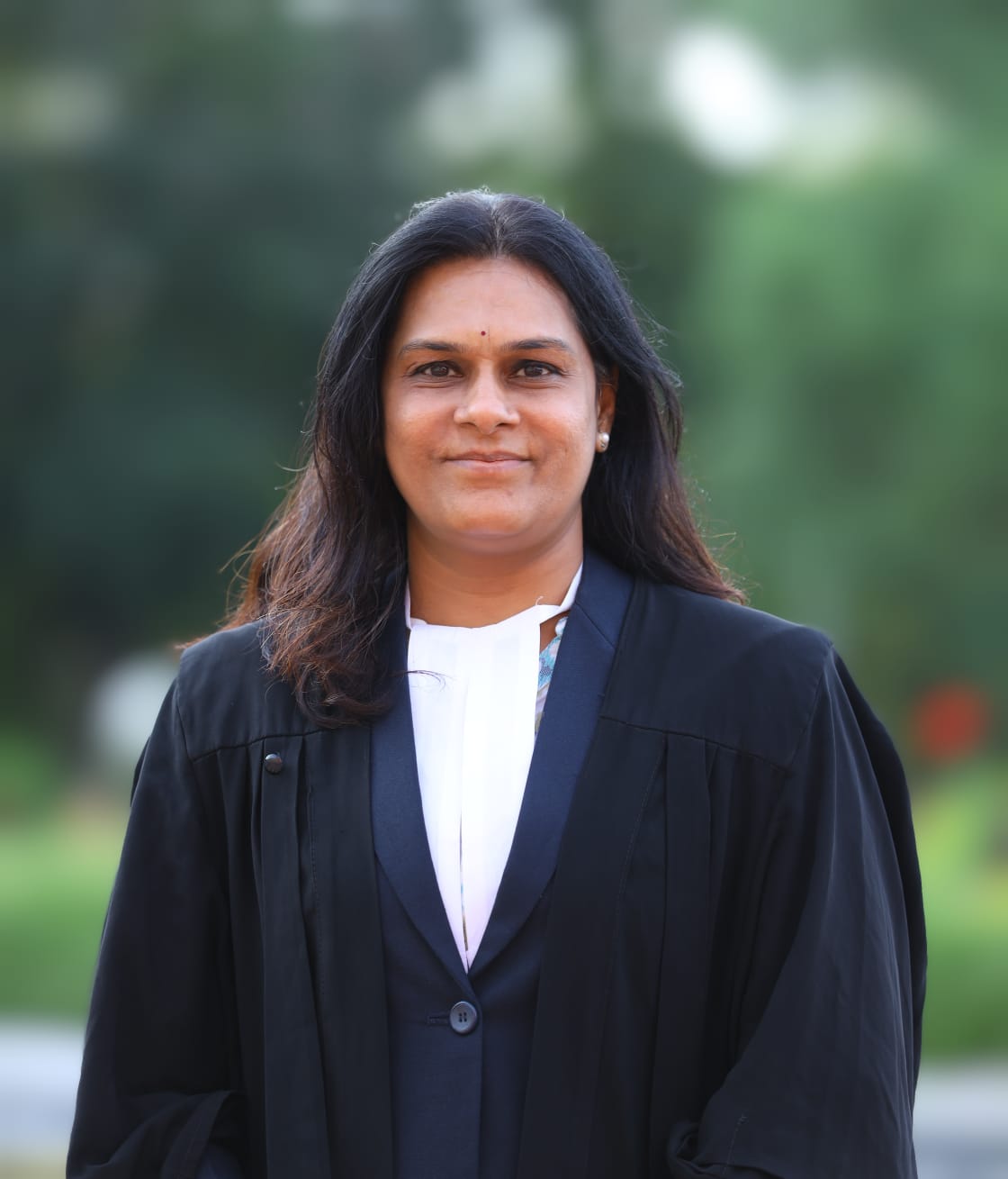 Adv. Sangeeta Hiralal Desarda in her advocate's robes